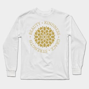 Dahlia Flower Meaning in Savannah Green Long Sleeve T-Shirt